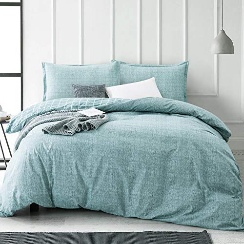 Jucfhy King Duvet Cover Egyptian Cotton Bedding King Duvet Cover Set, 3 Piece, Ultra Soft And Easy Care, Simple Vintage Style, P