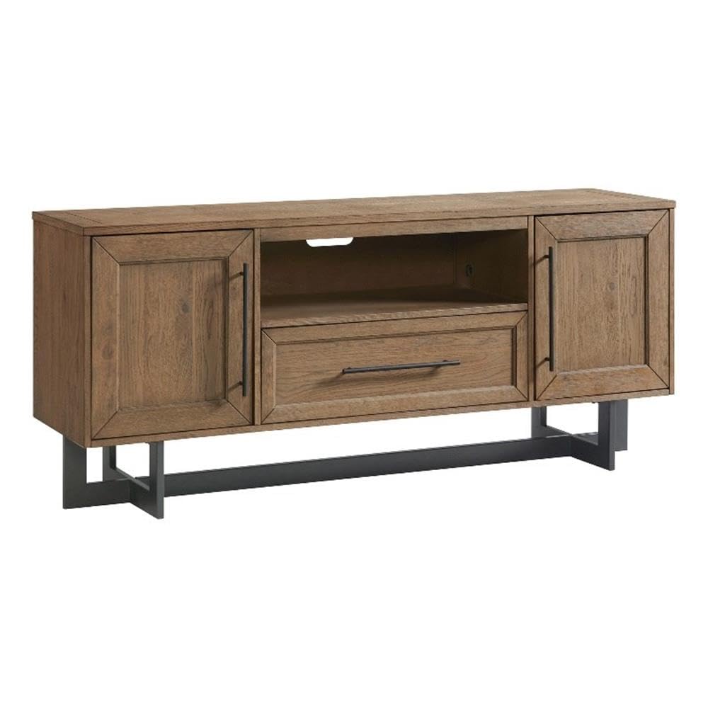 Intercon Eden 70&quot; Wide Media Console with Open Center Drawer, Rustic Dune Furniture