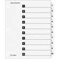 Tops Cardinal 10-Tab Numbered Binder Dividers, Onestep Index System For 3 Ring Ring Binders, White And Black Tabs Numbered 1-10,