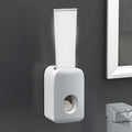 COSKIRA Plastic Automatic Toothpaste Squeezer Dispenser For Kids & Family Shower, Is Wall Mount Bathroom Accessories Self Adhesi