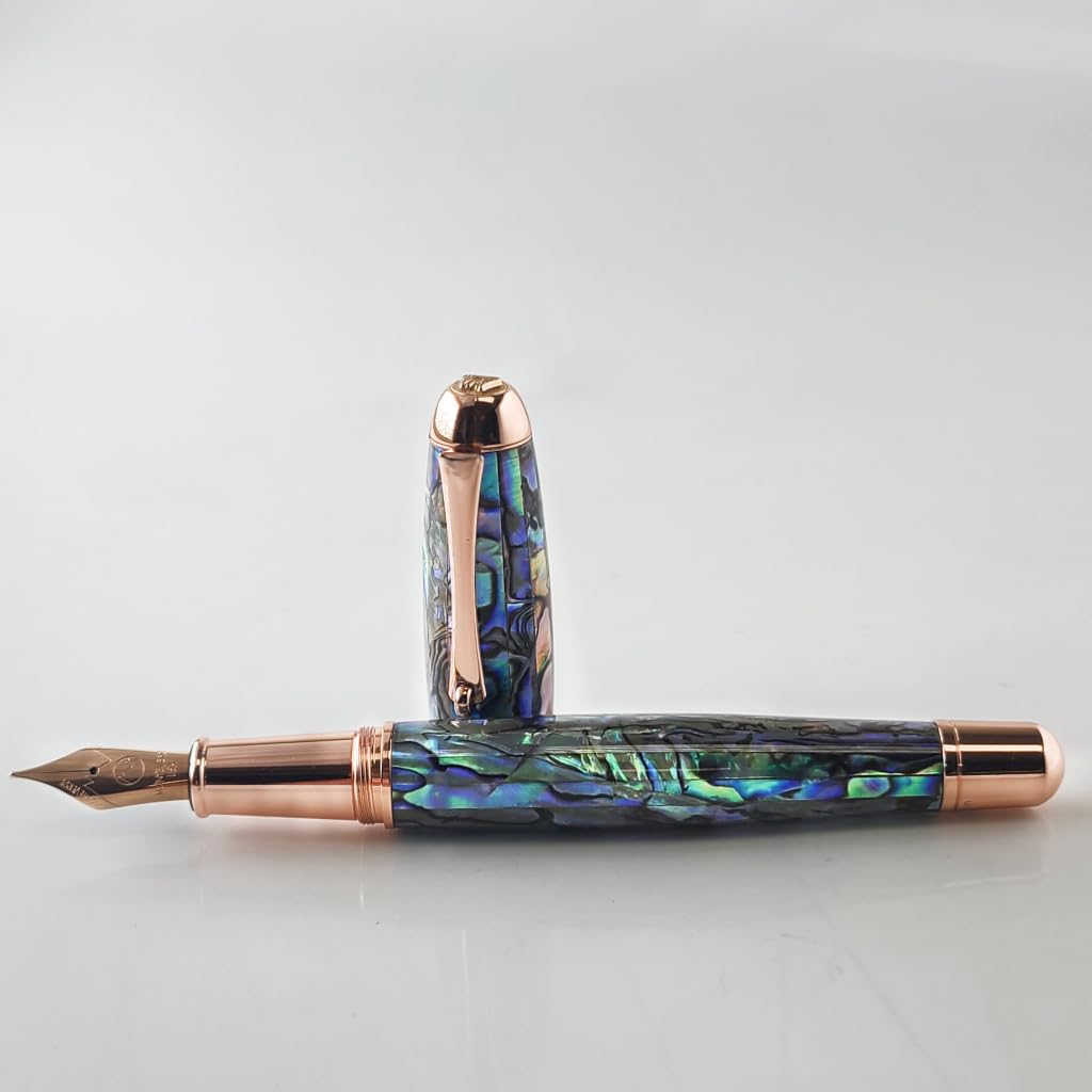 Monteverde Usa Super Mega Abalone Limited Edition 999/Rosegold Trim Fountain Pen - Broad Nib