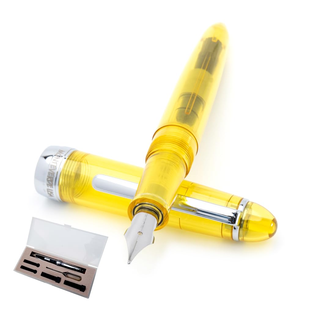 Monteverde Monza Fountain Pen (With Ink Vials), Yellow; Medium Nib