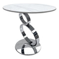 Neos Modern Furniture 12Mm Sintered Stone Top & Base End Table, White