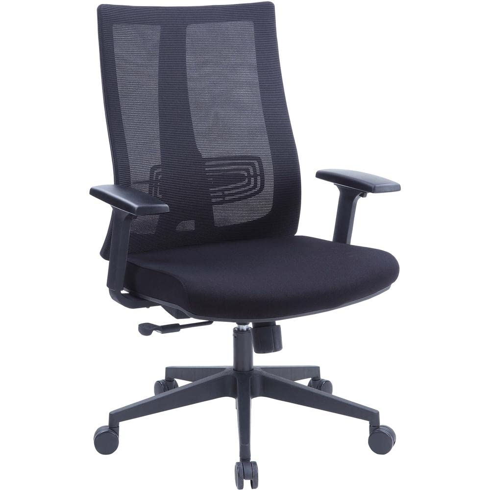 Lorell High-Back Black Molded Seat Chair