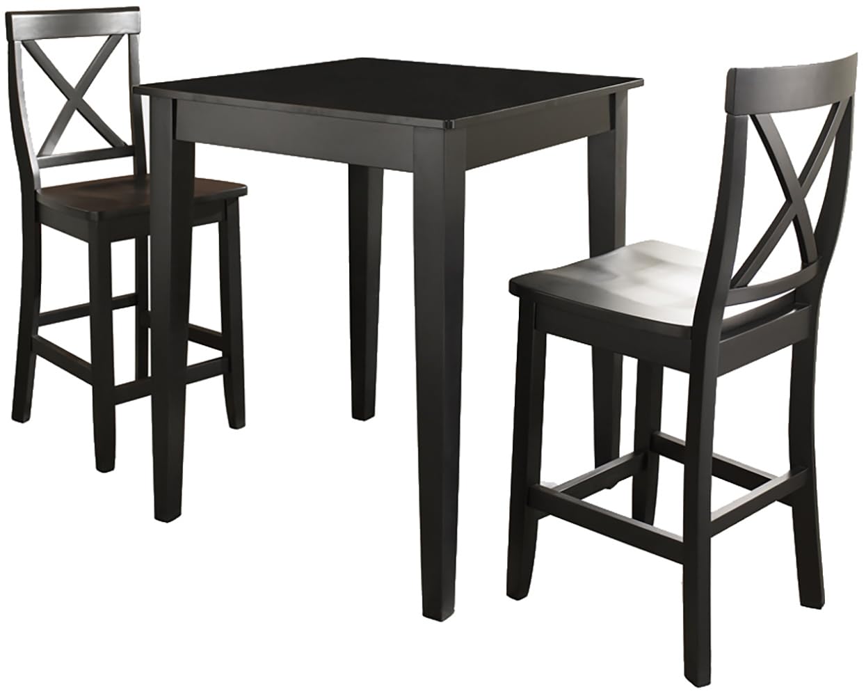 Crosley Furniture 3-Piece Bar Table with 2 School House Counter Height Bar Stools