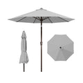 Patio Kingdom 10FT Patio Umbrella Outdoor Market Umbrella with Crank and Tilt, 8 Flexible Fiberglass Ribs, UV-Resistant Waterpro