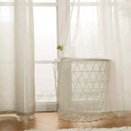 Miulee 2 Panels Solid Color Beige Sheer Curtains Elegant Grommet Window Voile Panels/Drapes/Treatment For Bedroom Living Room (54X72 Inch)