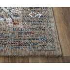 Sanction 8' X 10' Abstract Beige/White/Brown/Multi Color Power-Loomed Area Rug