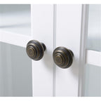 American Furniture Classics 22600 Glass Door Cabinet, White