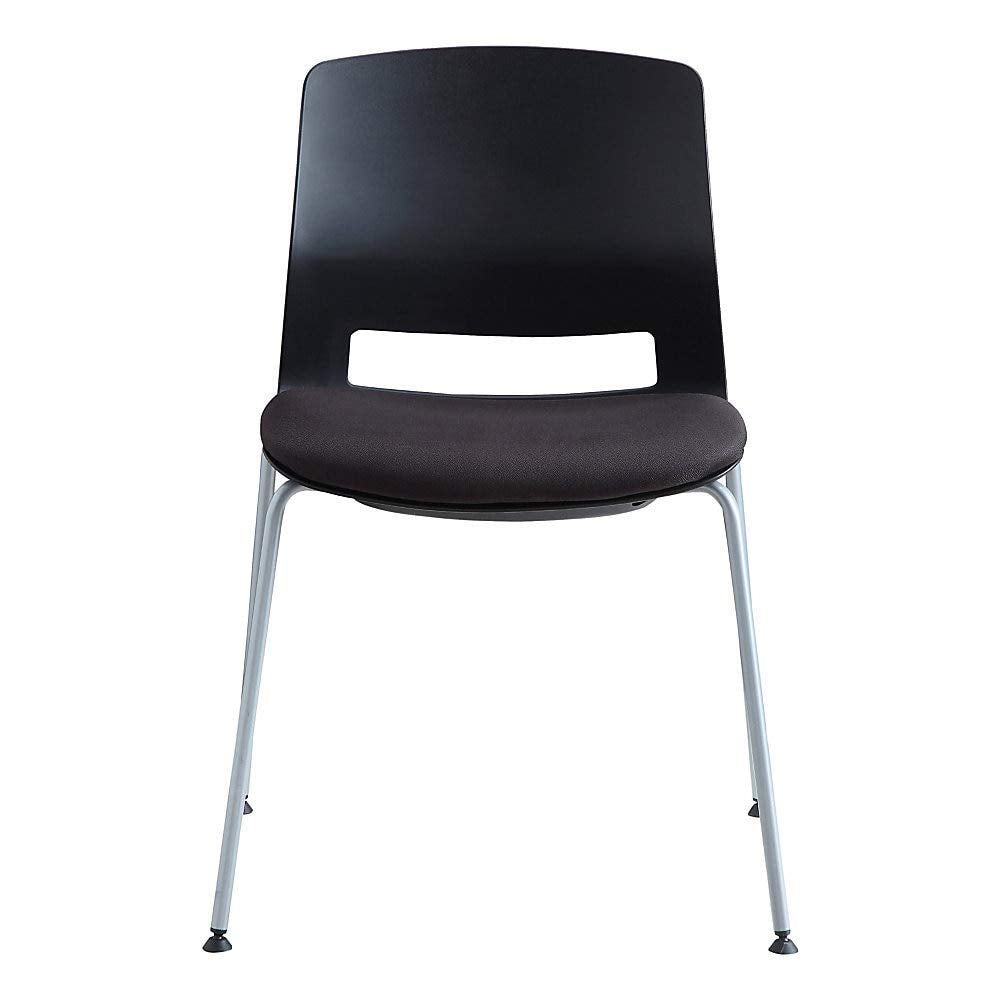 Lorell Arctic Series Black Stack Chair (Pack Of 2)