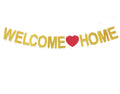 GZFY Welcome Home Banner Gold Glitter Banner for Home Decoration Family Party Welcome Home Decoration Welcome Home Sign