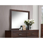 Acme Oberreit Wood Frame Bedroom Mirror In Walnut