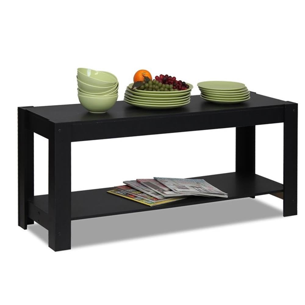 Furinno Parsons Entertainment Center Television Stand/Coffee Table, Black