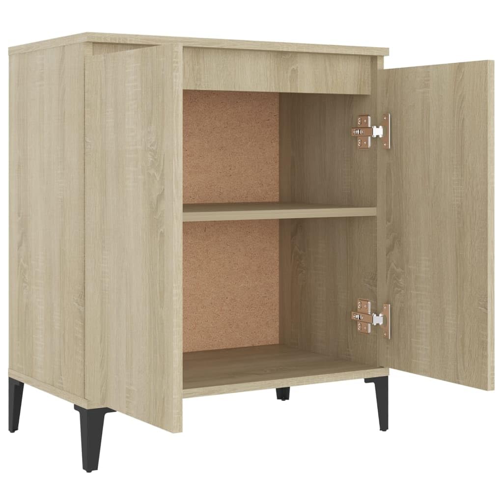 vidaXL Sideboard Sonoma Oak 23.6&quot;x13.8&quot;x27.6&quot; Chipboard