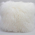Yingda1992 Mongolian Lamb Fur Throw Pillow Cover Soft Fluffy Square Cushion Car Accessories Decorated For Livingroom