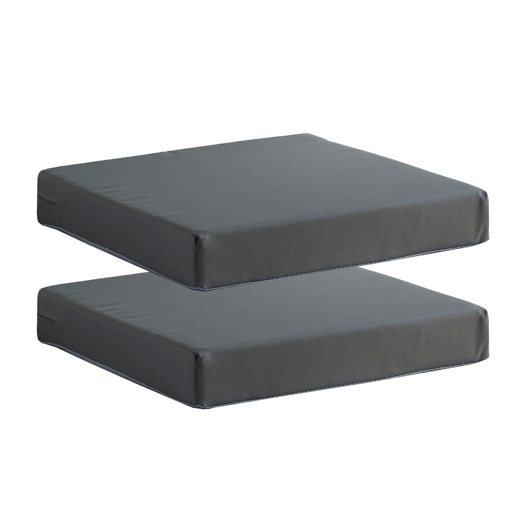 Patio Chair Cushions Set Of 2 Non Slip Bottom Chair Pad With Ties Waterproof Square Outdoor Seat Cushion Replacement For Garden
