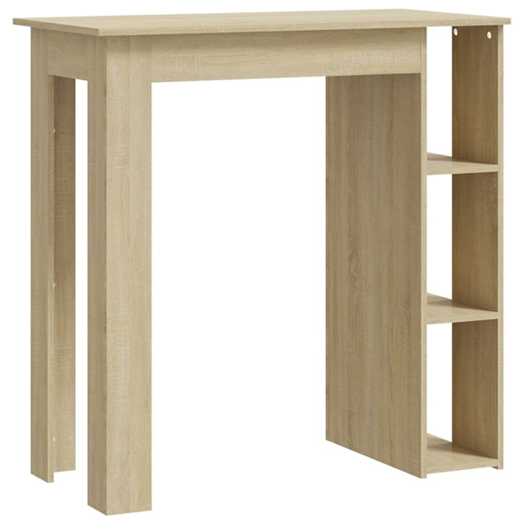 vidaXL Bar Table with Shelf Sonoma Oak 40.2&quot;x19.7&quot;x40.7&quot; Chipboard