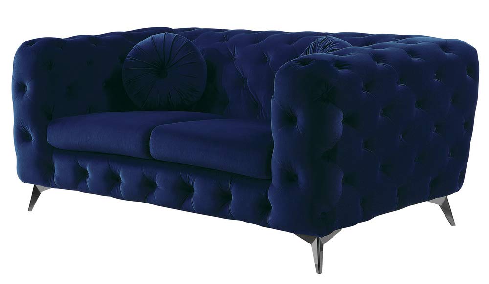Acme Atronia Loveseat in Blue Fabric