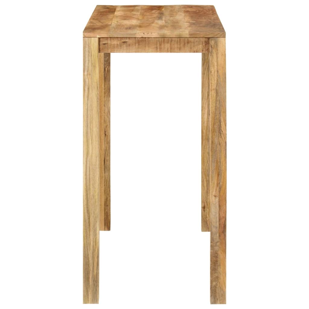 vidaXL Solid Mango Wood Bar Table - Rustic Farmhouse Style Pub Table with Sturdy Frame - 44.1&quot;x21.7&quot;x42.5&quot; - Perfect for Dining Room or Kitchen.