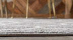 Unique Loom Trellis Frieze Collection Area Rug - Rounded (2' X 13' 1'' Runner, Light Gray/ Ivory)