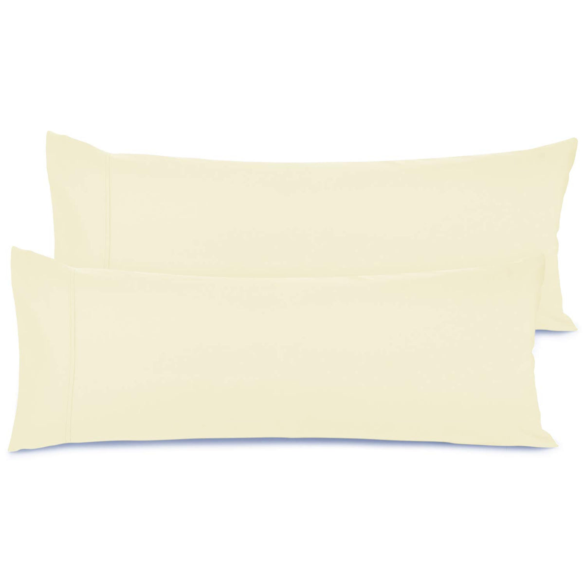 Nestl Body Pillow Cover - Soft Body Pillow Pillowcase - Lightweight Ivory Pillowcase - Microfiber Body Pillow Case Cover - 20X54