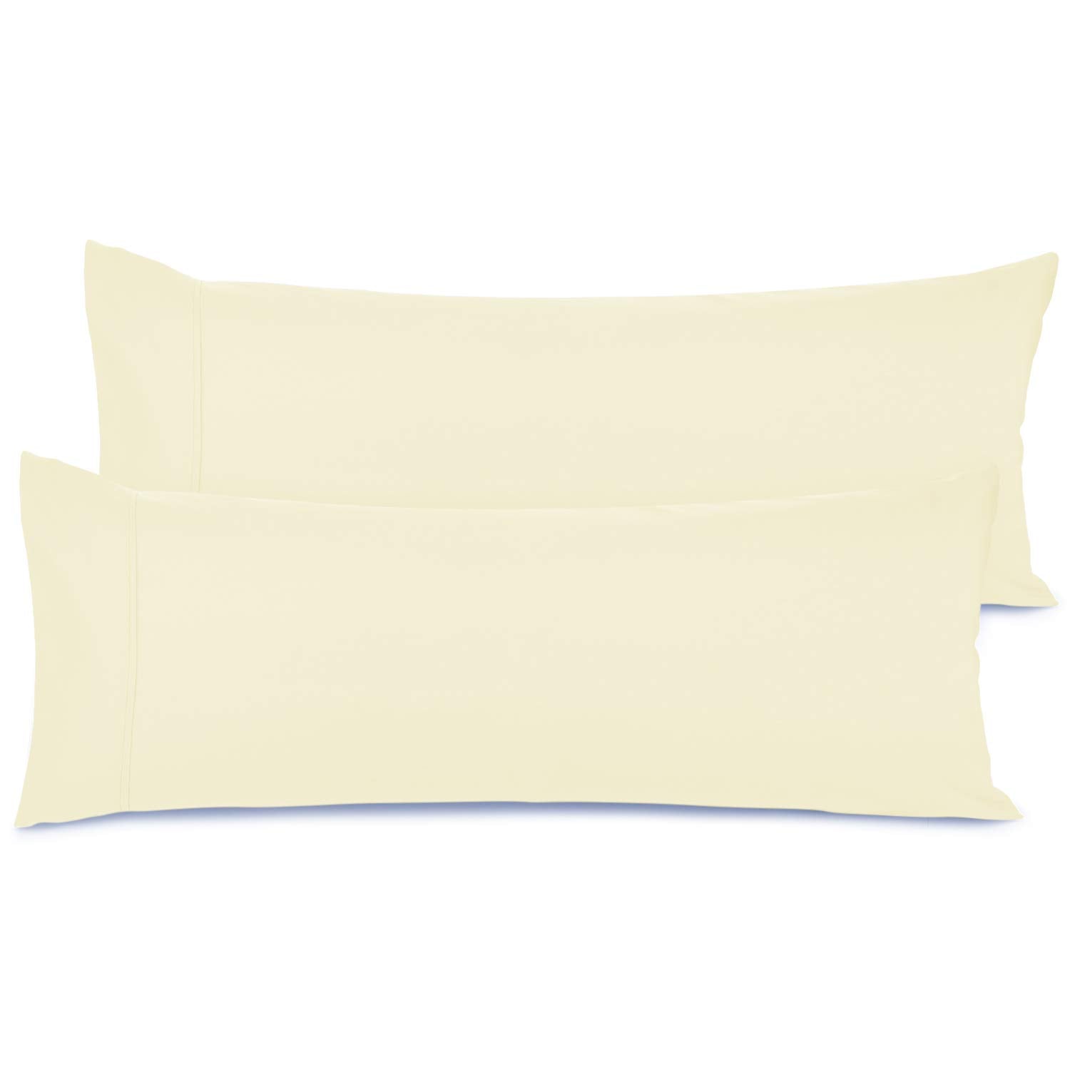 Nestl Body Pillow Cover - Soft Body Pillow Pillowcase - Lightweight Ivory Pillowcase - Microfiber Body Pillow Case Cover - 20X54