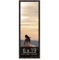 wallsthatspeak 6x19 Espresso Brown Picture Frame for Puzzles Posters Photos or Artwork