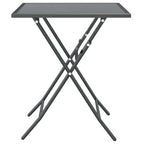vidaXL Patio Table with Industrial Style - Square, Expanded Metal Mesh Material, Anthracite Color - 23.6"x23.6"x28.3" Dimensions - Assembly Required