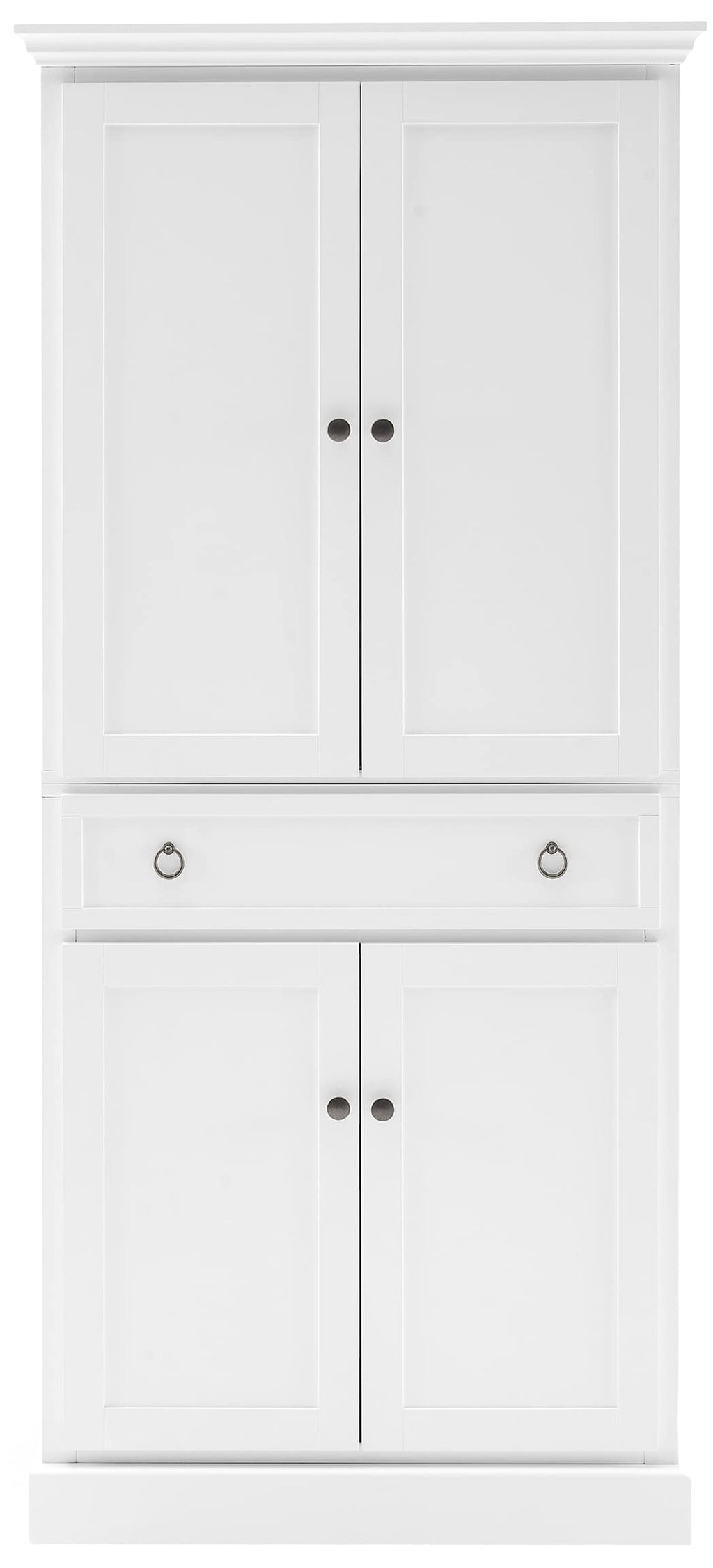 Crosley Furniture Winston Pantry Storage Cabinet With Shelves, Kitchen, Dining, Or Laundry Room, White