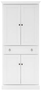 Crosley Furniture Winston Pantry Storage Cabinet With Shelves, Kitchen, Dining, Or Laundry Room, White