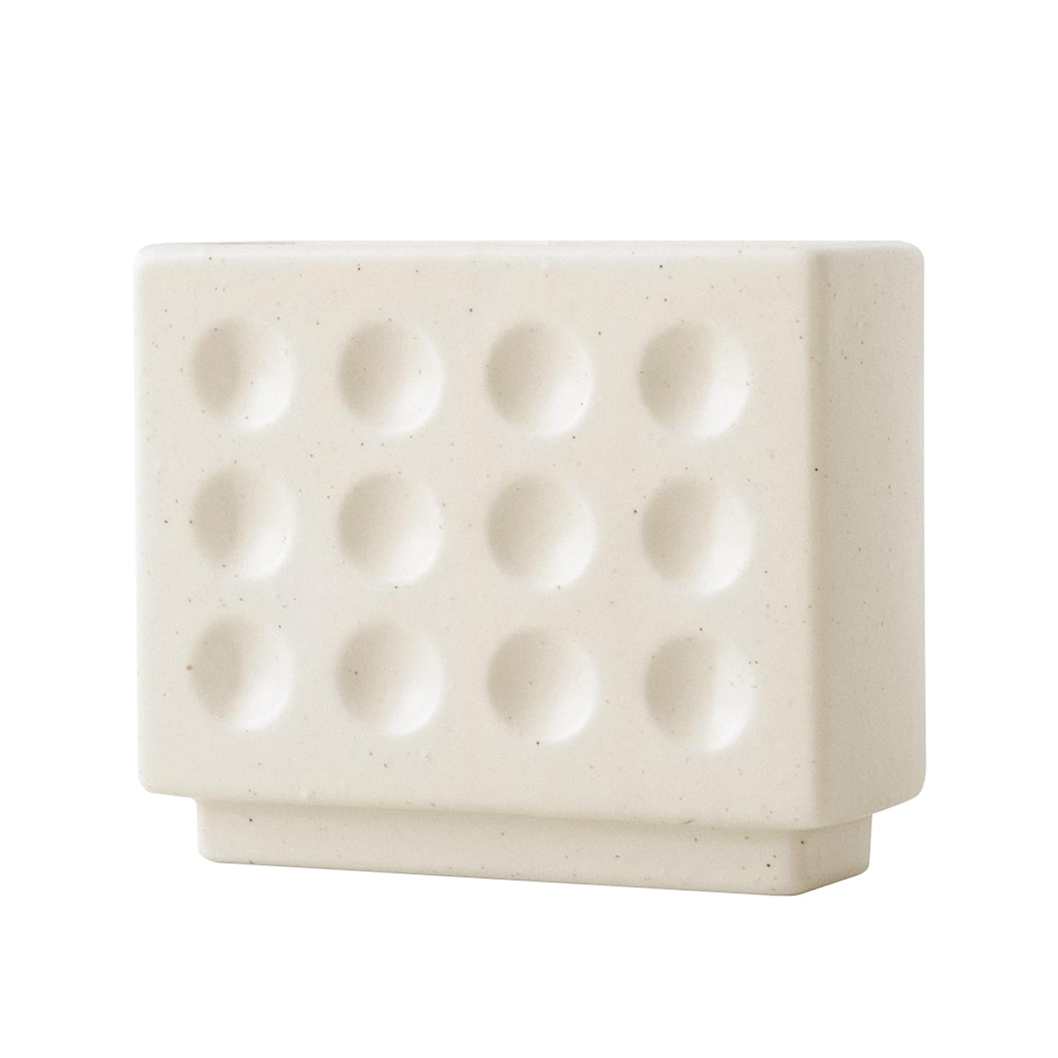 Wenshuo Brick Pencil Holder, Modern And Minimalist Desk Accessories, Matte Crme