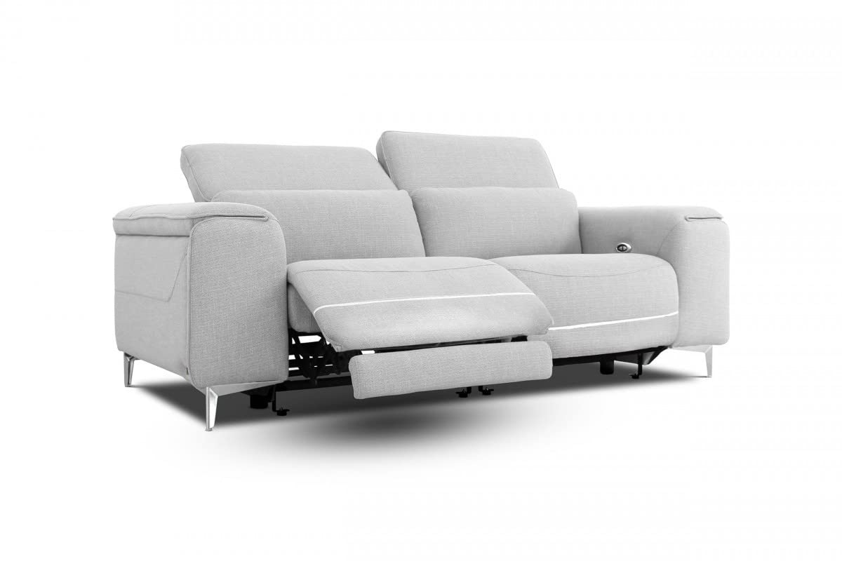 HomeRoots Modern Grey 84' Double Recliner Loveseat