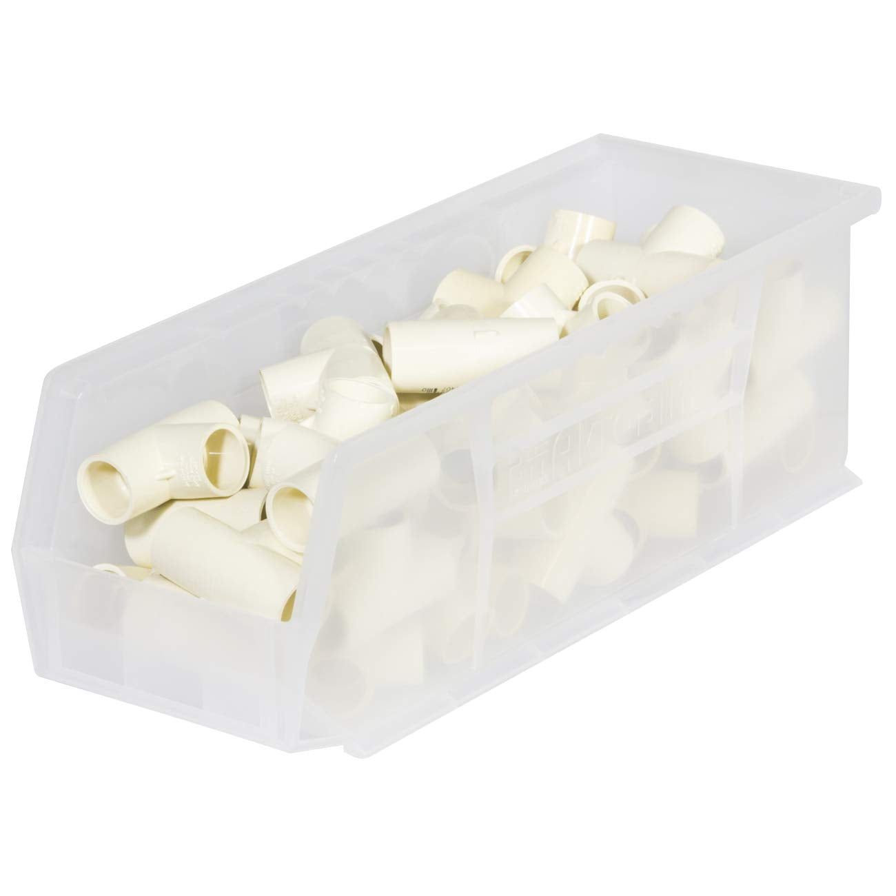 Akro-Mils 30234 Akrobins Plastic Hanging Stackable Storage Organizer Bin, 15-Inch X 5-Inch X 5-Inch, Clear, 12-Pack