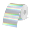 Yegawen 3X2 Inch Holographic Thermal Labels, Silver Thermal Sticker Labels, Rainbow Glitter Stickers For Price, Barcode, Mailing