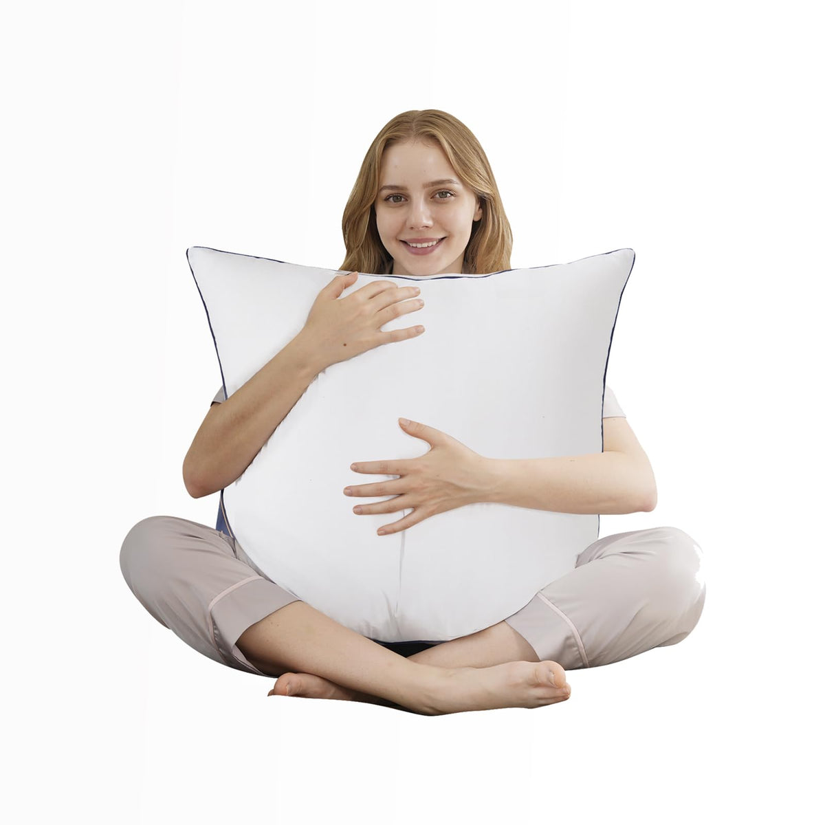 Downcool Throw Pillow Inserts (Pack Of 1) - 24 X 24 White Square Pillow Inserts For Sofa Bed - Indoor Decorative Couch Pillows