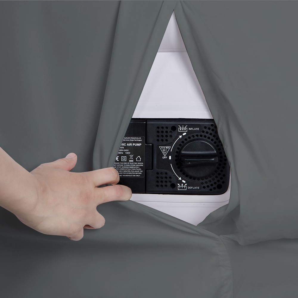 Bedecor Air Bed Sheets For Mattress Cover Removable Bed And Elastic Band Super Soft And Breathable & Deep Up To 21'' Dark Gray T