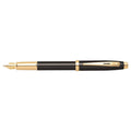 Sheaffer 100 Glossy Black Lacquer Fountain Pen With Gold Tone Appointments And Fine Nib