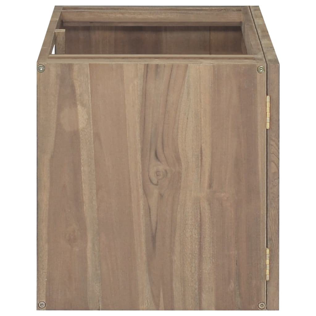 vidaXL Wall-Mounted Bathroom Cabinet 35.4&quot;x15.4&quot;x15.7&quot; Solid Wood Teak