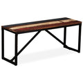 vidaXL Industrial Solid Reclaimed Wood Bench with Vintage Charm, Easy Assembly, Durable and Eco-Friendly, Multicoloured, 43.3"x13.8"x17.7"