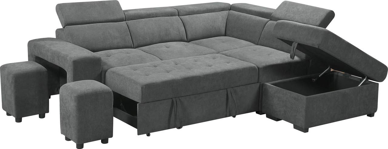 Lilola Home Lucca Sectional Sleeper Sofa - Thumbnail 2