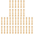 COHEALI 36 pcs Wooden Art Craft Decor Accessory DIY Spindles Unfinished Dollhouse Wood Handrails Layout Models Miniature Furnitu