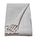 Ikea OMTNKSAM Throw with Fringe, Light Grey, 60x160 cm, Soft Cosy Sofa Blanket