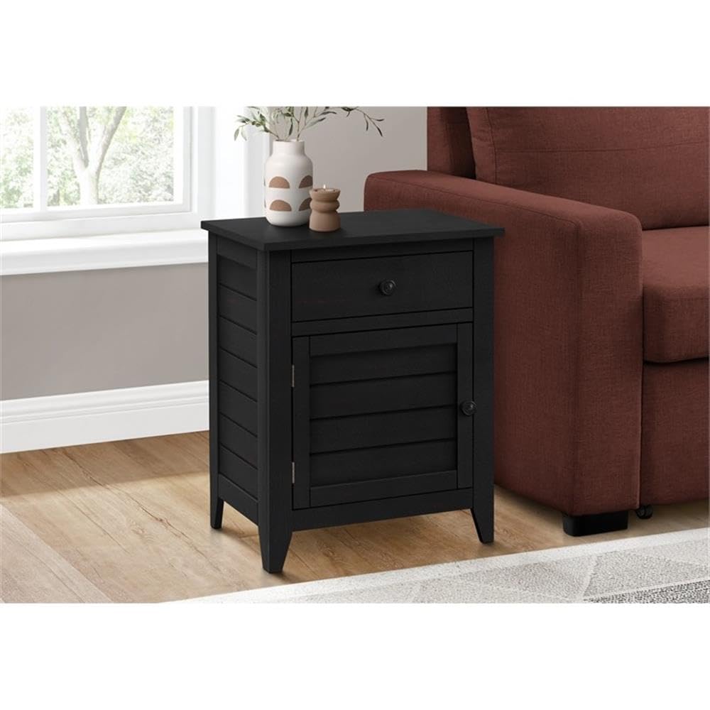 Monarch Specialties I 3951 Accent Table, Nightstand, Storage Drawer, End, Side Table, Veneer
