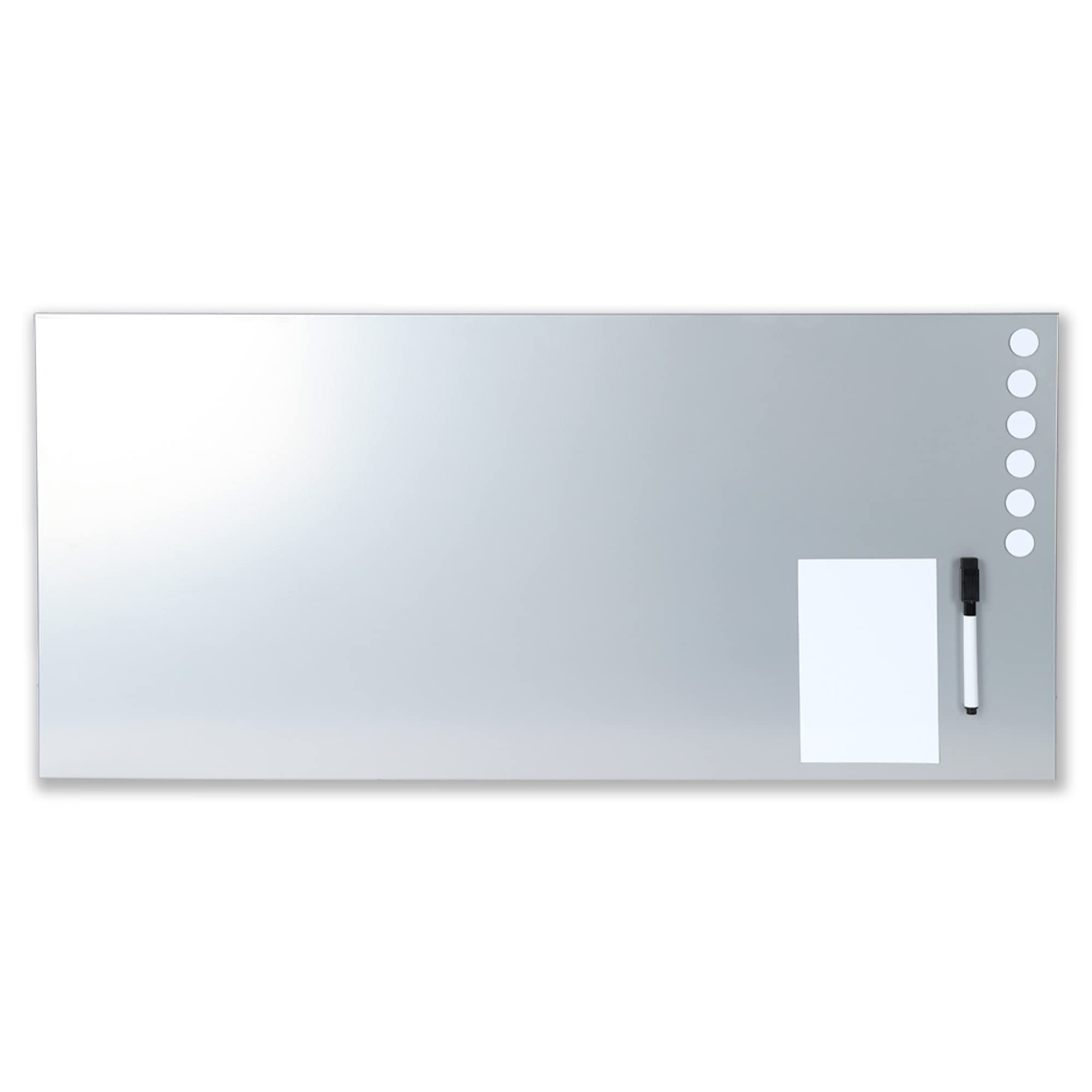 Steelmaster By Banksupplies Magnetic Bulletin Board | 30 X 14 Inches | Silver | Includes 6 Magnets, 4 X 6 Dry Erase Board & Dry