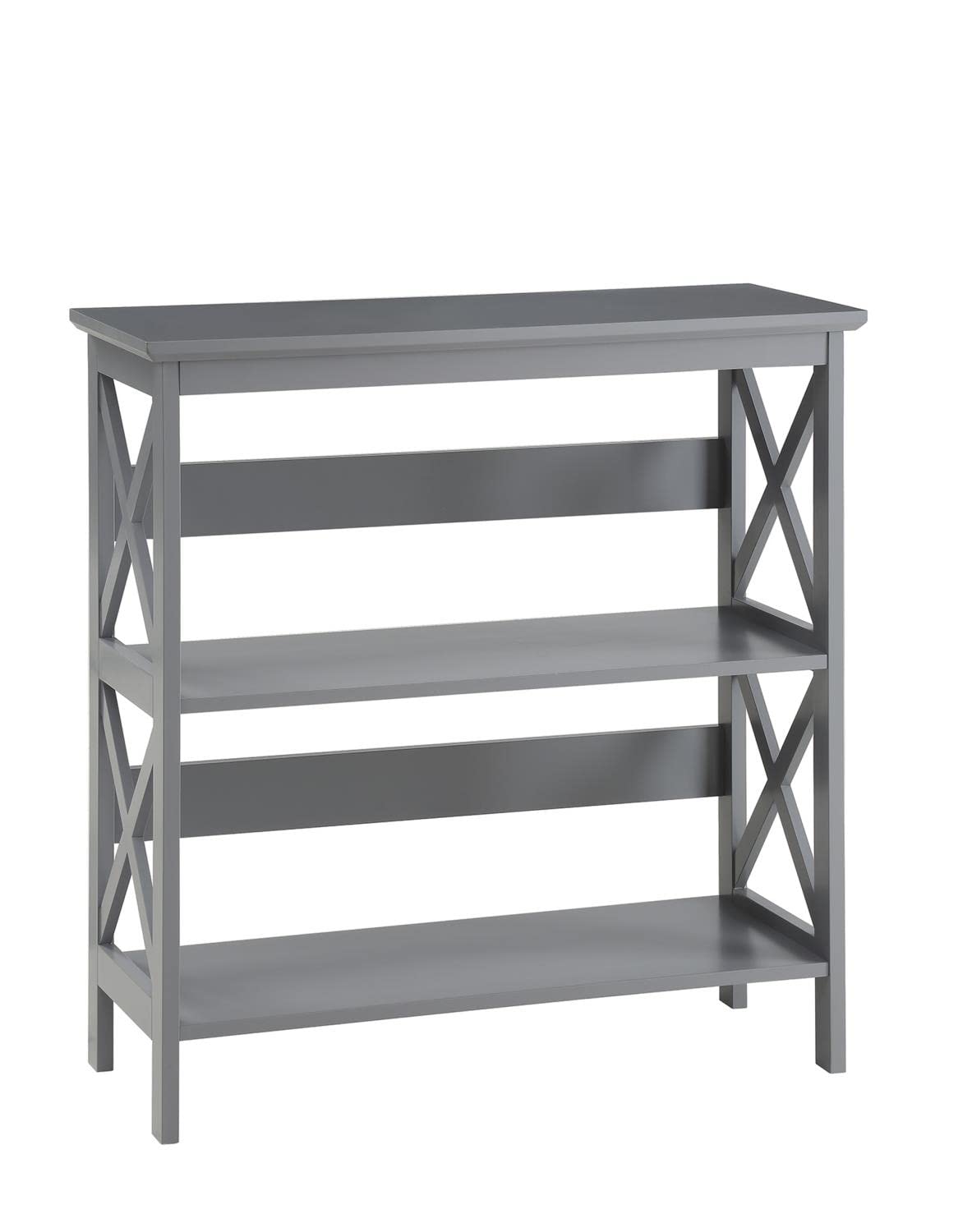 Convenience Concepts Oxford 3 Tier Bookcase, Gray