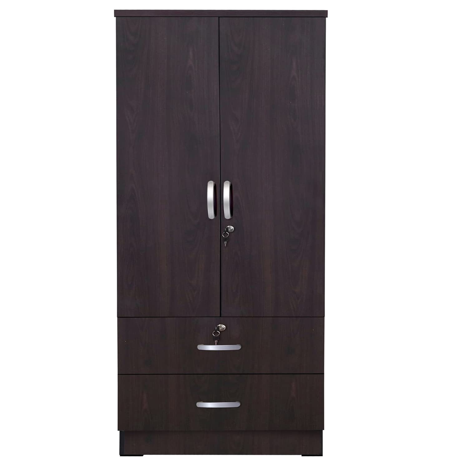Better Home Products Grace Wood 2-Door Wardrobe Armoire with 2-Drawers