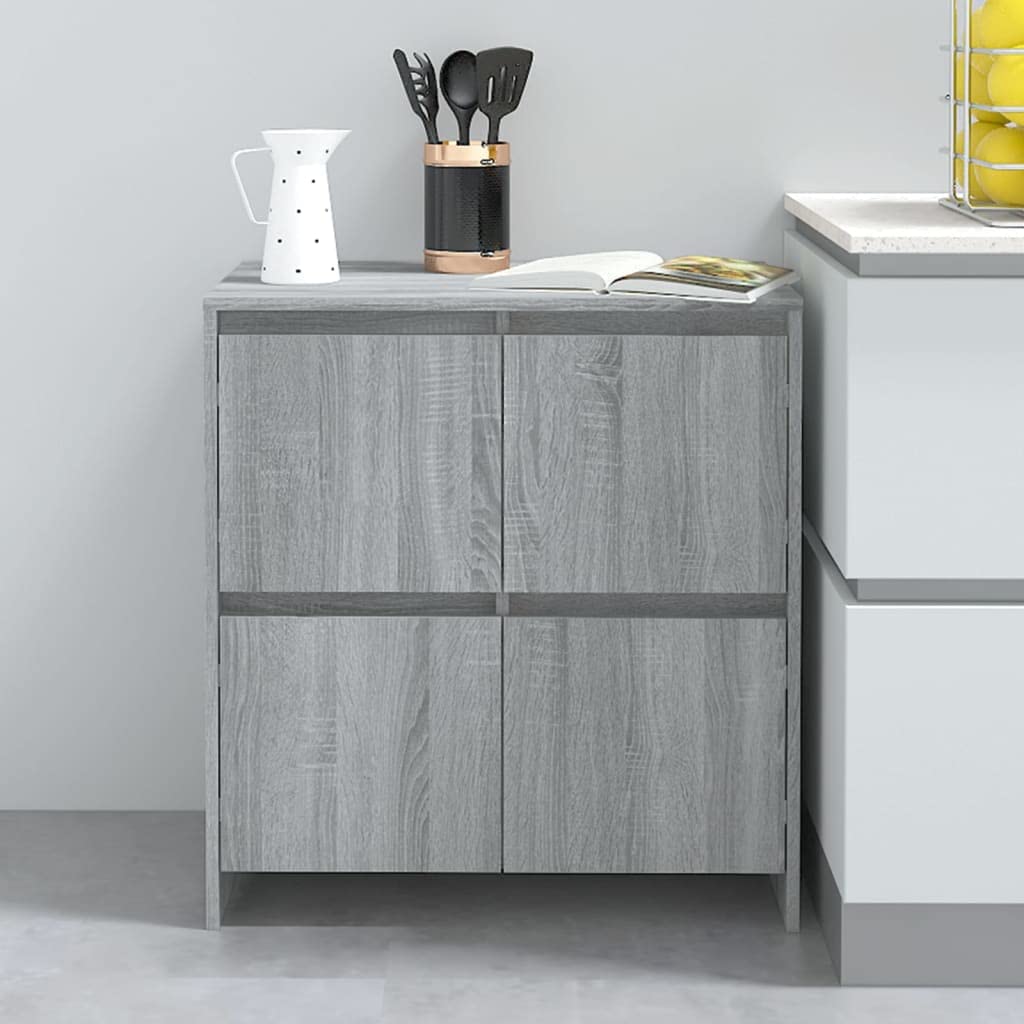 vidaXL Sideboard Gray Sonoma 27.6&quot;x16.1&quot;x29.5&quot; Chipboard