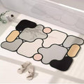 KRLZ Super Absorbent Bath Mat Soft Quick Drying Bathroom Mat Anti Skid Shower Floor Mat Kitchen Door Mat Rubber NonSlip Bottom 