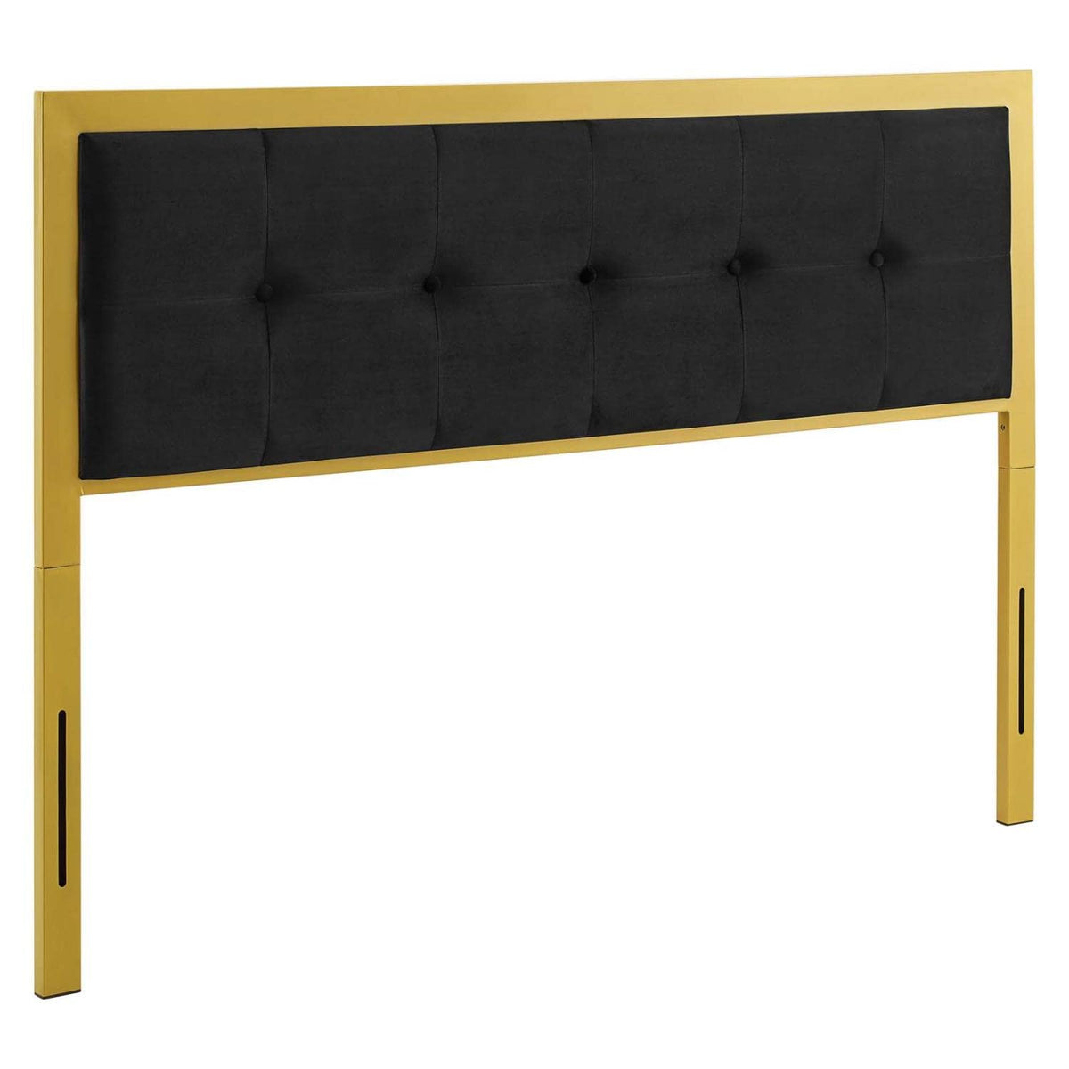 Modway Mod-6173-Gld-Blk Teagan Tufted Twin Performance Velvet Headboard, Gold Black