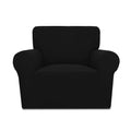 Purefit Stretch Chair Sofa Slipcover – Spandex Jacquard Non Slip Soft Couch Sofa Cover, Washable Furniture Protector With Non Skid Foam And Elastic Bottom For Kids (Chair, Black)